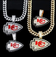 Kansas City Chiefs GEM NECKLACE Gold/Silver B...