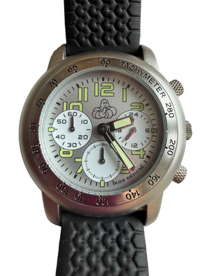 Official Michelin Chronograph Bib Michelin Man Logo Watch Tire Tread Leather