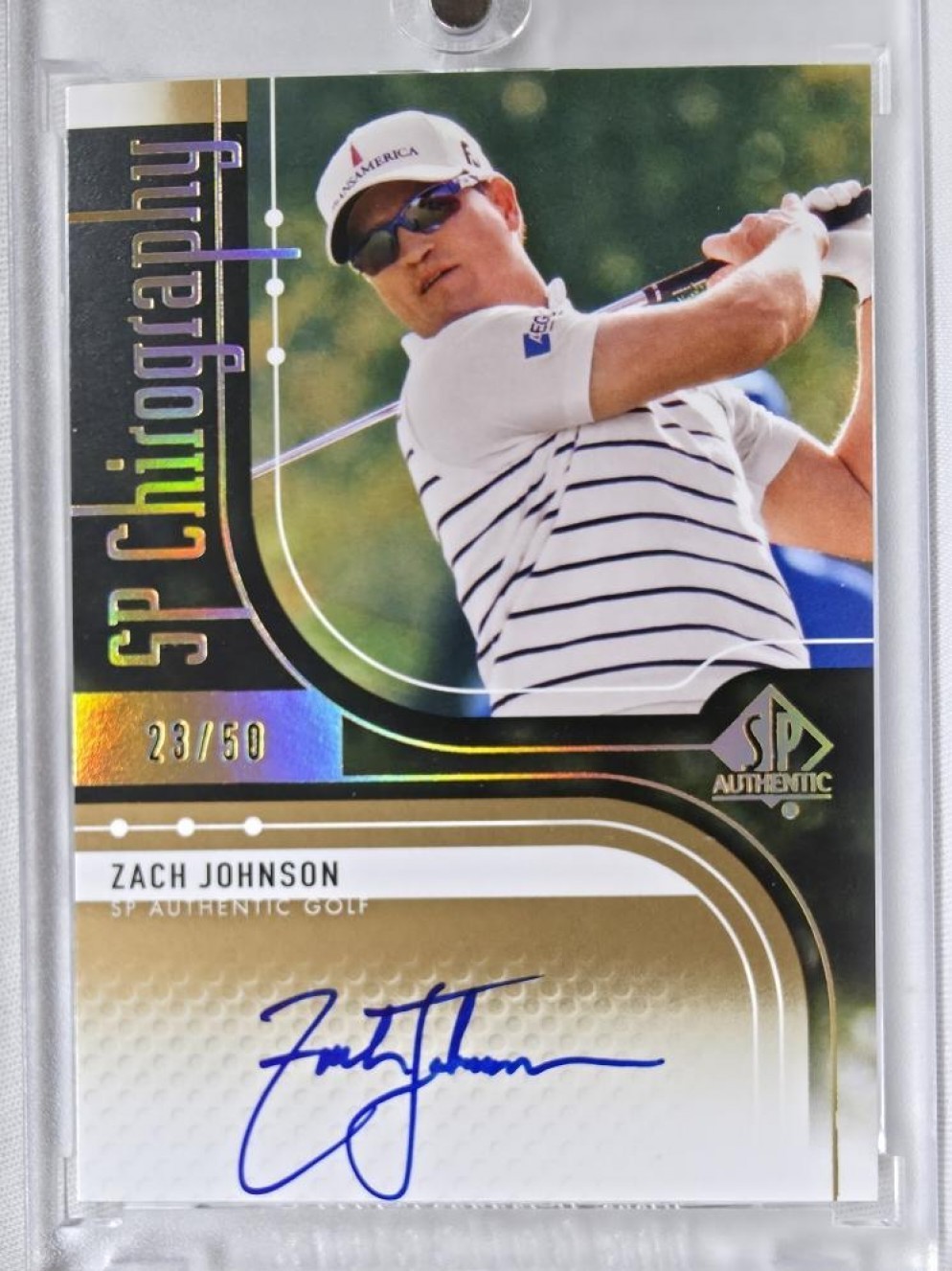 2012 SP AUTHENTIC ZACH JOHNSON /50 AUTO CHIROGRAPHY AUTOGRAPH DH