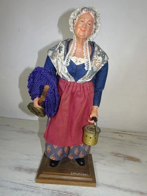 30 cm Santon habillé Landucci vieille femme bassinoire crèche Provence - Photo 1/4