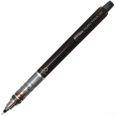 Uni Kurutoga 0.5mm Standard Mechanical Pencil Black Body M54501P.24