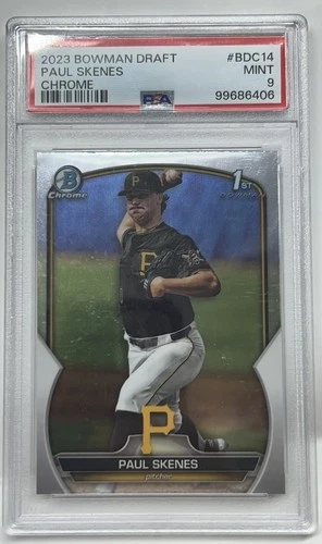 2023 Bowman Chrome Draft #BDC14 Paul Skenes Pirates RC Rookie PSA 9 MINT