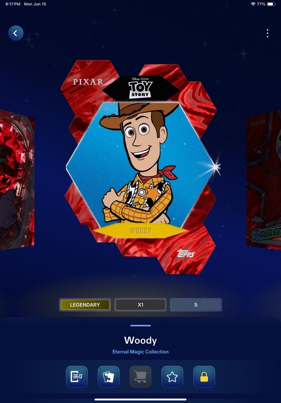 Topps Digital DISNEY COLLECT legendary 5ct Woody Toy Story