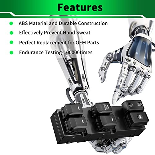 Upgraded Power Window Switch Front Left Driver Side Control Switch 93570-3W000 - Picture 4 of 6