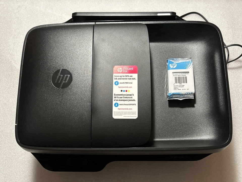 HP Officejet Printer 3830 All in One Wireless Copy Print Scan Fax With Cord+ Ink - Image 2 of 4