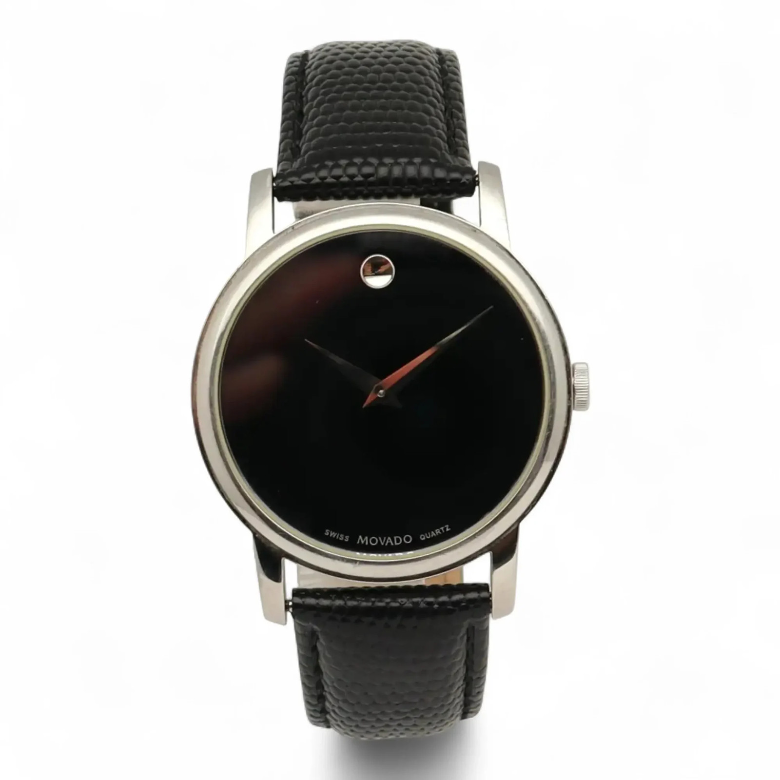 Movado Museum 39mm Stainless Steel Black Dial Quartz Mens Watch 2100002