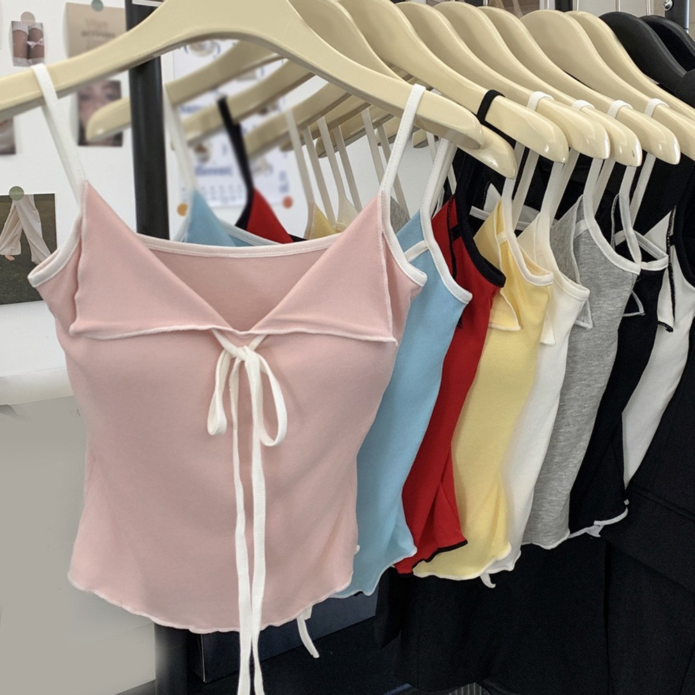 ALTRA Canottiera leggera con colletto a fiocco da donna ideale per attività ricreative