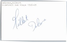 1980's -Gilbert Delorme- Signed/Autograph/Auto Index Card Montreal Canadiens NHL
