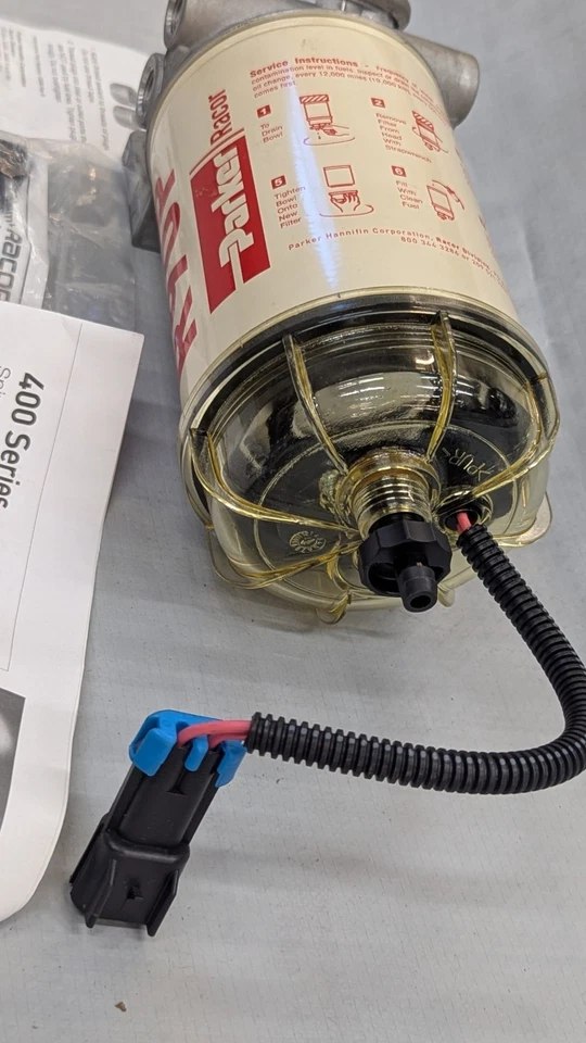 400 Series Parker RACOR Fuel Water Separtor Primer R90P 3/8 Pipe New - Image 3 of 4