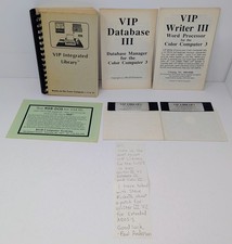 VIP Integrated Library - TRS-80 Tandy CoCo - w/ Manual Note From Paul Anderson