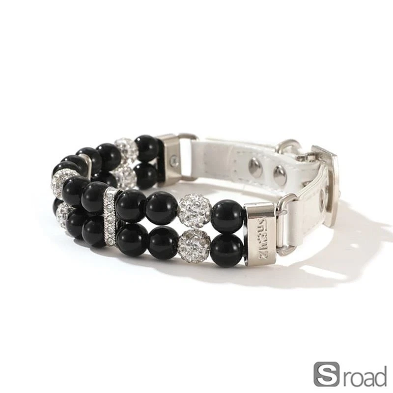 Artificial Pearl Rhinestones Pet Collar Adjustable For Dog Cat Wedding Party