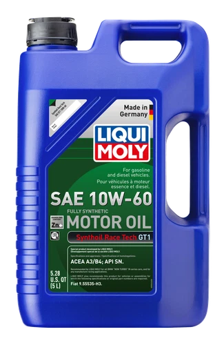5L Liqui Moly 10W-60 Synthoil Race Tech GT1 Synthetic Engine Oil LM2024 BMW