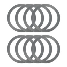 uxcell 8 Pcs Magnetic Adapter Ring, Universal Wireless Charger Grey