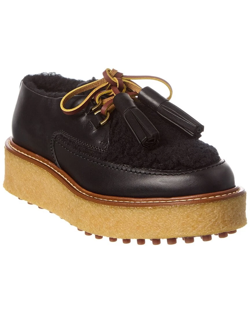 TOD’S Mocassino donna Tod's in pelle e shearling platform