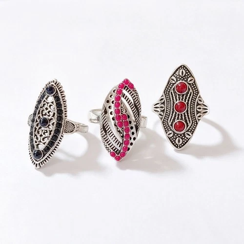Wholesale 50pcs Lot Bohemian Ethnic Style Ring Hollow Carving Jewelry Men Women image 9