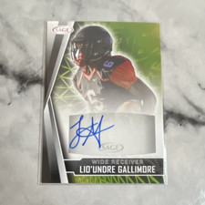 SAGE 2022 Artistry Lio'undre Gallimore Football Autograph #A-LG