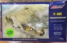 AMtech 1/48 P-40E Warhawk Kittyhawk Open, Sealed Inside 484602 Nice Decals
