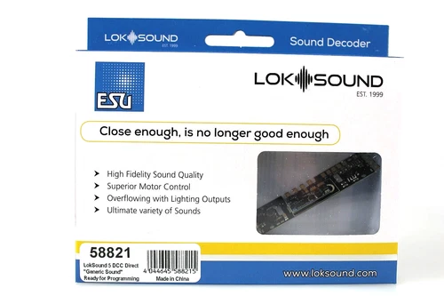 ESU 58821 LokSound V5 DCC Direct *Blank* Sound Decoder, for HO Scale NIB