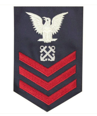 Vanguard COAST GUARD E6 RATING BADGE: BOATSWAIN MATE - BLUE