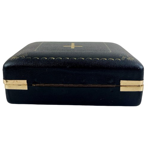 Vintage Travel Sick Call Last Rites Candle Holy Water Leather Case No Crucifix - Picture 9 of 11