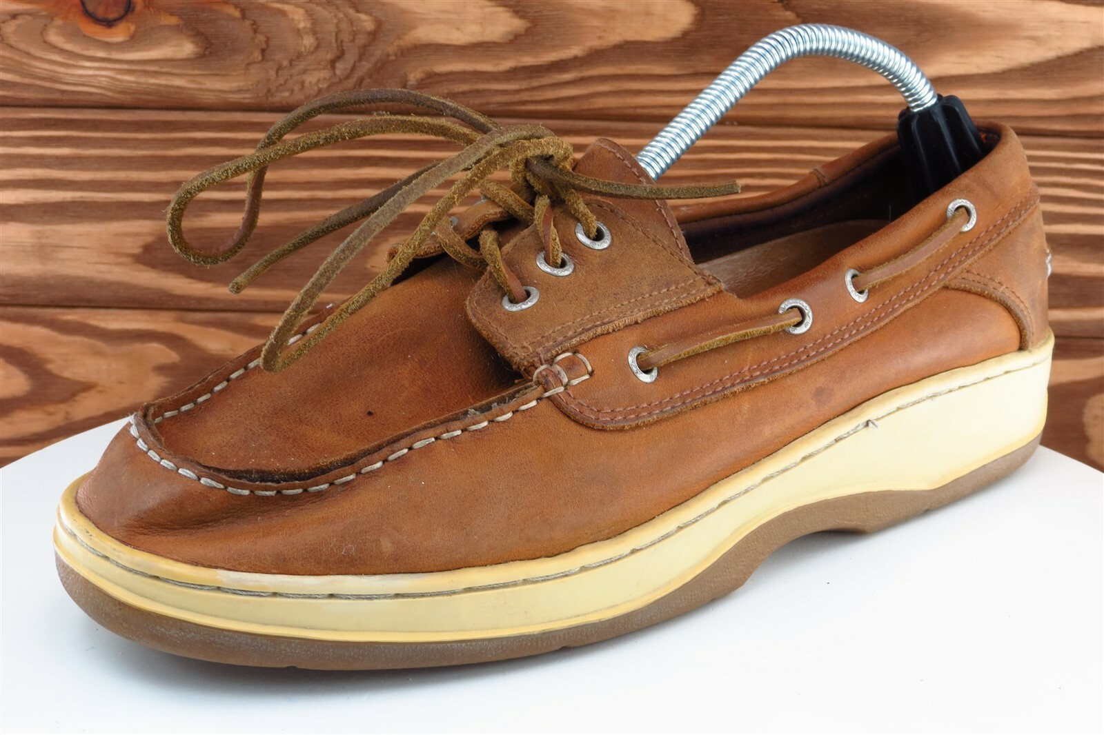 Brown Boat Shoe Leather Men 