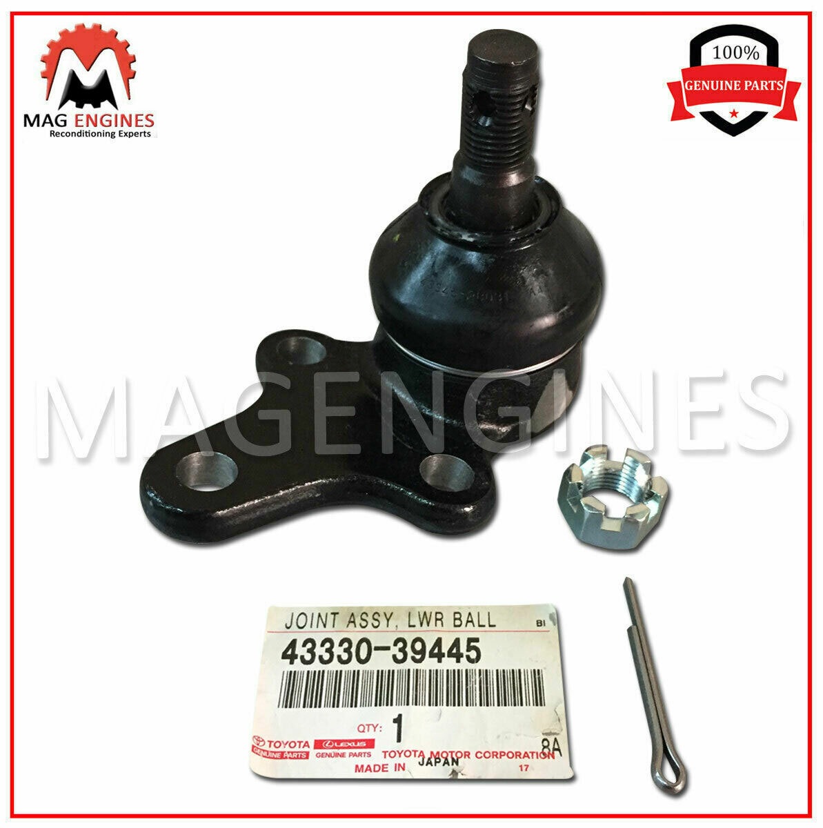 43330-39445 GENUINE OEM FRONT JOINT ASSY, LOWER BALL, FRONT, RH/LH  