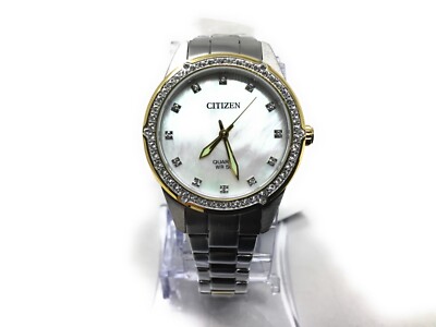 Citizen Watch Fancy Face 2 Tone Crystal Bezel Amazon.com: Citizen Ladies main image 2