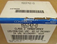 JOHNSON CONTROLS Y65T420 Class 2 Transformer 120-240 Pri 24VAC Sec 40VA Y65T42-0