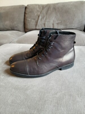 Size 11.5 Mens Leather Ankle Boots- Maison Forte Chocolate  display picture 2