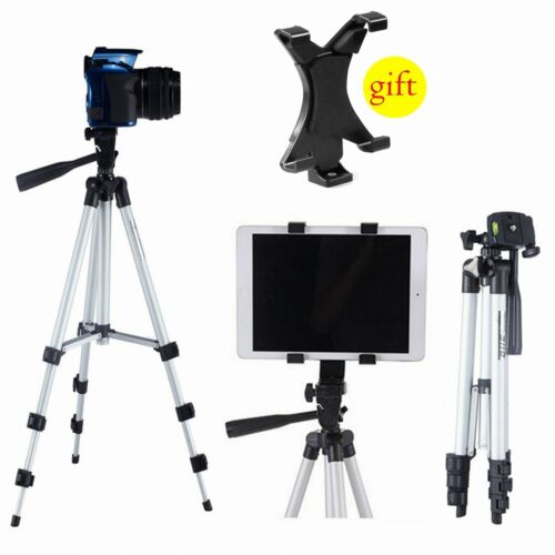 Universal Aluminum Portable Camera Tripod Stand w/ iPad Holder for Video Studio - Picture 1 of 12