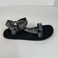 Teva Strappy Sandals Womens Size 8, Black, Adjustable, Flat Open Toe