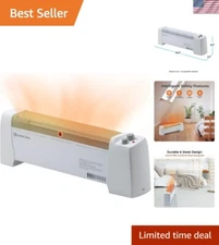 Stylish 1500W Electric Baseboard Heater, Dent-Proof Panels & Overheat Protection