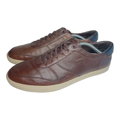 Clae Gregory Brown Leather Men s Casual Premium Sneakers Size 11.5 CLA01253