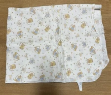 Vtg Receiving Baby Blanket Bunny Rabbit Bear Mouse Harvest Friendship Lovey