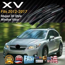 For 12-17 SUBARU XV CROSSTREK 3D JDM MUGEN STYLE SMOKED WINDOW VISOR VENT SHADE