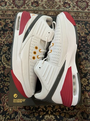 Nike Air Jordan Max Aura 5 Shoes White Cardinal Red Orange DZ4353