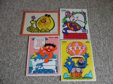 Vintage Kids Wooden Puzzles Disney Nursery Rhyme Sesame Street You Choose