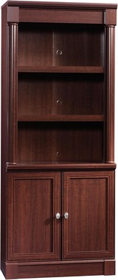 Sauder Palladia Book Shelf, Bookshelf with Storage, Library Bookcase with Doors