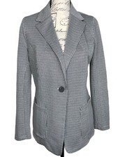 Philosophy Soft Knit Blazer Black White Women  s Size Small New with Tags 98