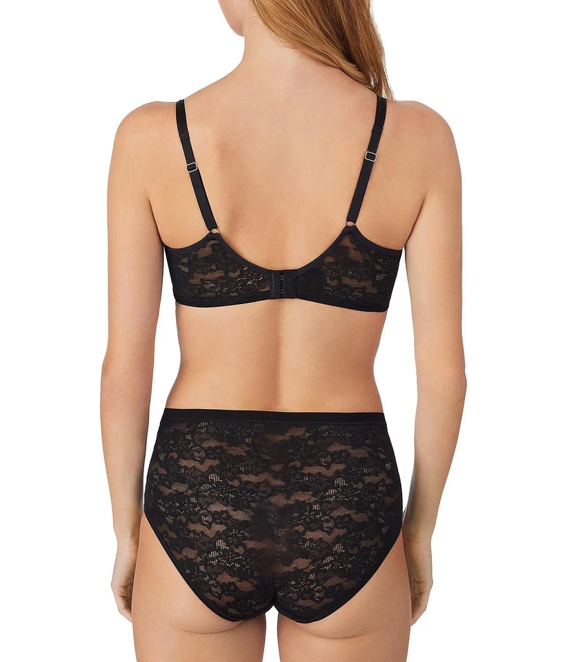 Calzoncillo de encaje elástico para mujer Le Mystere ESF-12448, negro, talla MD (06) Foto 2 de 2