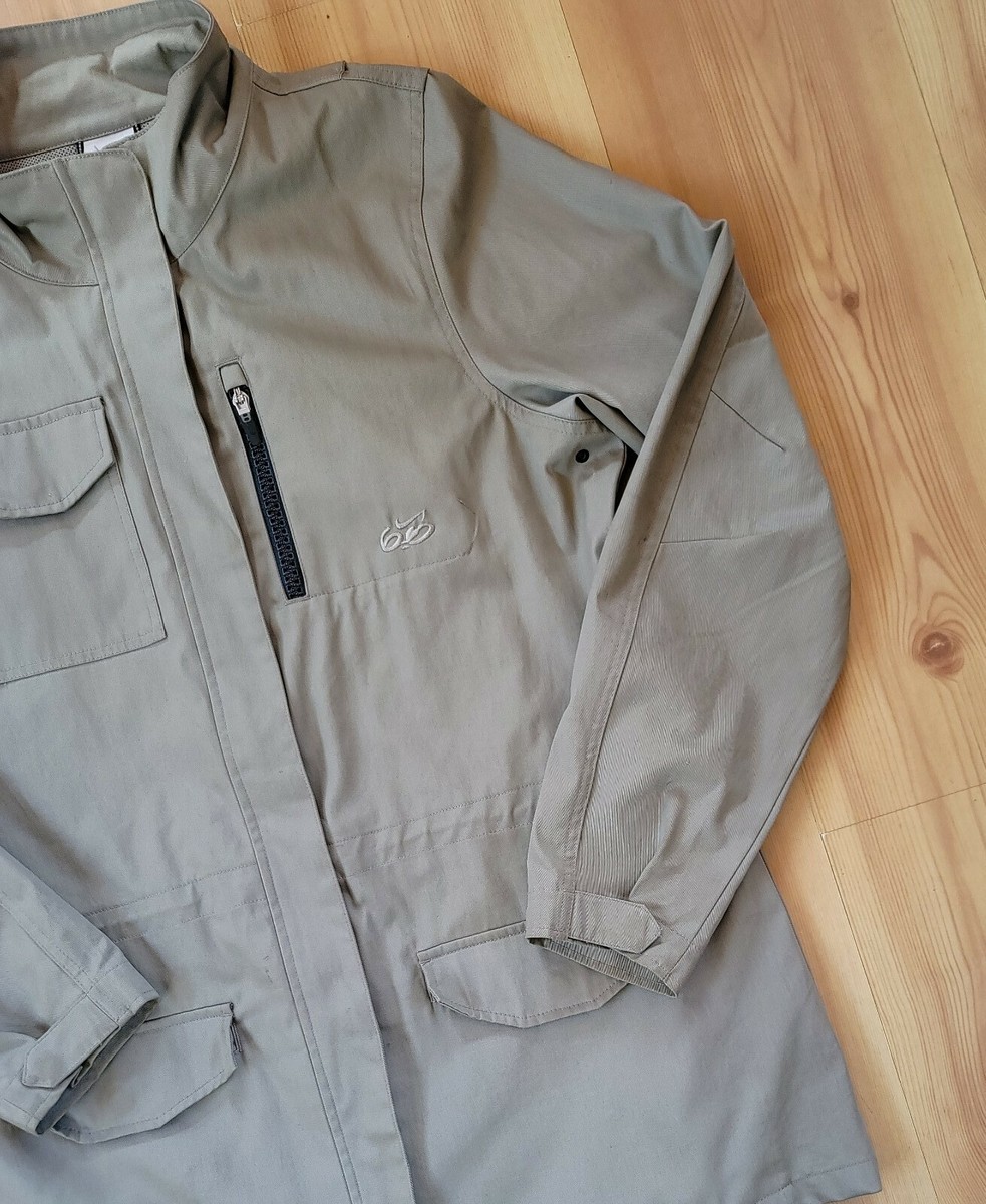 Nike Military Style Tan Canvas Jacket Pocket Men's Large