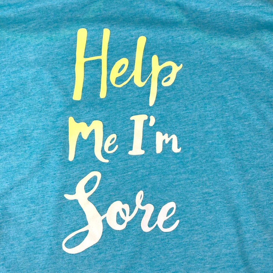 Athletic Works активный графический спортивная майка женщин L 12/14 синий помочь мне я - Изображение 2 из 4