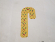 HOLLY  BERRIES CANDY CANE-KELLY CLARK-HANDPAINTED NEEDLEPOINT CANVAS