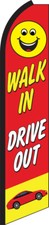 Walk In Drive Out Swooper Flag Feather Super Bow Banner