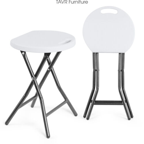 2-Pack Foldable Stool 18.1 inch Metal&Plastic Folding Stool for Adults - Picture 2 of 10