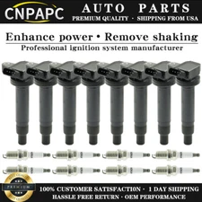 8 Ignition Coil & 8 Iridium Spark Plug for Toyota Tundra Sequoia 4.7L V8 UF230
