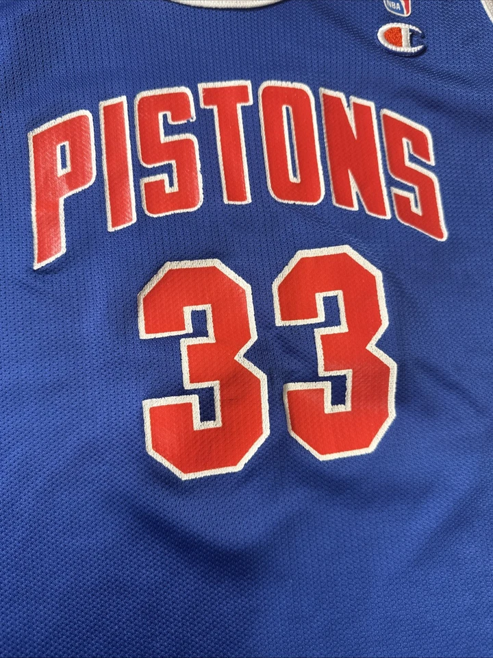 Camiseta de Colección Grant Hill Juvenil XL Azul Detroit Pistons Campeón EE. UU. NBA 90s Foto 3 de 4