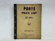 1947-1955 Kaiser Frazer Henry J Original 1957 Parts Price List Willys Motors