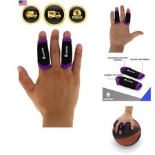 Single Finger Sleeve Pair - Sports Compression Finger Sleeve for BJJ, MMA, Ba...
