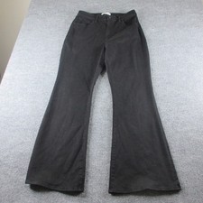 Abercrombie Fitch The Flare Ultra High Rise Jeans Women 32/14 Black Curve Denim